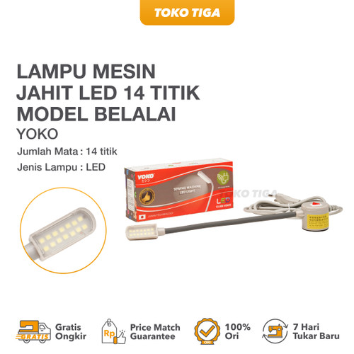 Lampu Mesin Jahit LED 14 Titik Model Belalai Magnet