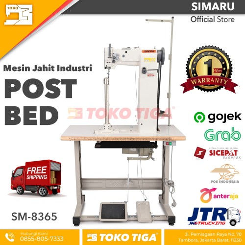 Mesin Jahit Post Bed / Tungku Tinggi 40 cm Jarum Satu SIMARU (SM-8365)