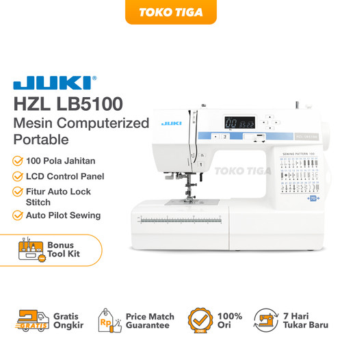 Mesin Jahit JUKI HZL-LB5100 Computerised Portable Multifungsi