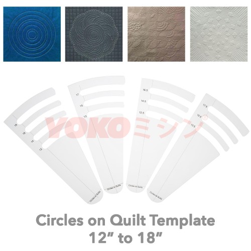 Penggaris Jahit Pola Quilting - Circle On Quilts 12" to 18" (RL-04B)