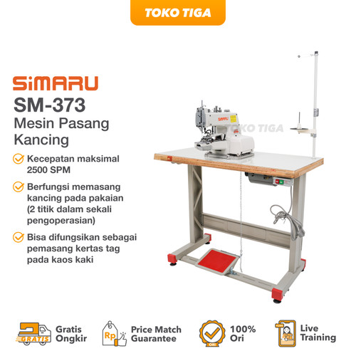 SIMARU SM373 / SM-373 Mesin Pasang Kancing High Speed Industrial