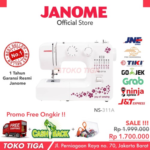 [FREE ONGKIR] Mesin Jahit JANOME NS 311A / NS311A - Portable