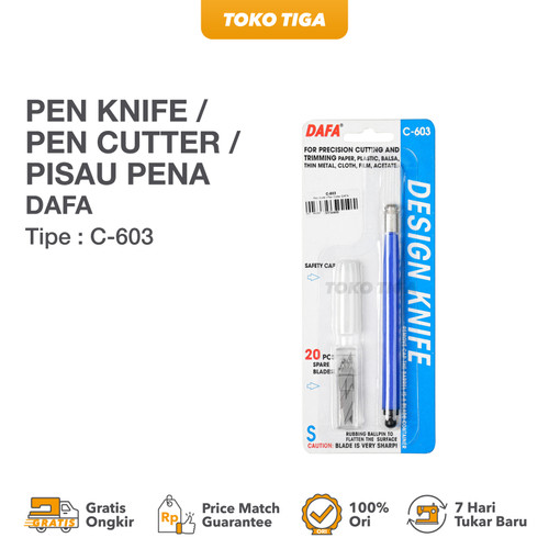 Pen Knife / Pen Cutter / Pisau Pena / Design Knife DAFA C-603