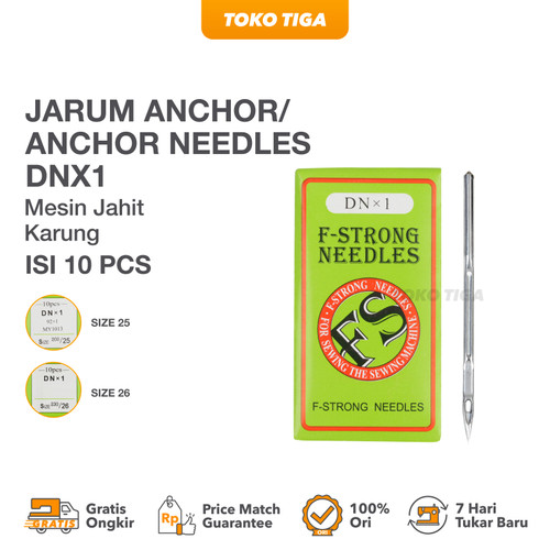 Jarum Mesin Jahit Karung Anchor/Anchor Needles DNx1 200/25 Nomor 25