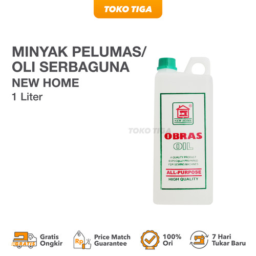 Minyak Pelumas / Oli Mesin Jahit Merek NEW HOME (1 Liter)