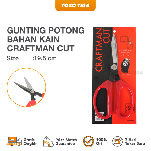 Gunting Potong Bahan Kain Craftman Cut 8" / Gunting Tailor Ukuran 8"