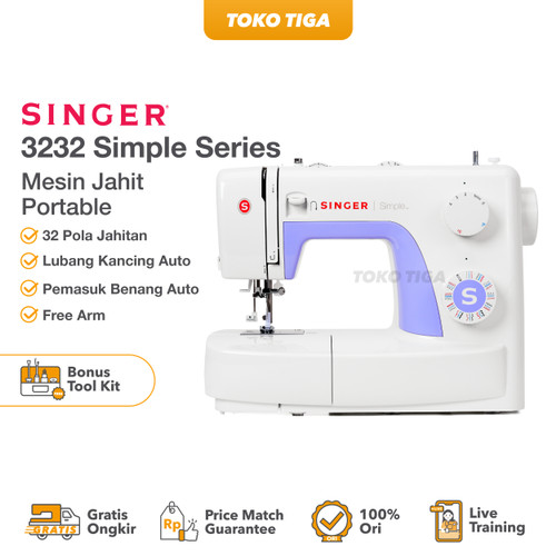 Mesin Jahit SINGER 3232 SIMPLE + BONUS ( Portable Multifungsi )