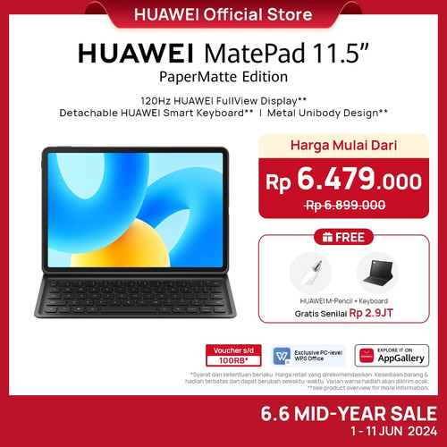 HUAWEI MatePad 11.5" PaperMatte Edition [8+256GB] | PC-Level WPS 2.0