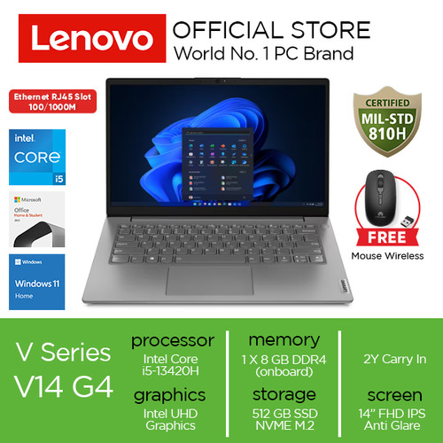 Lenovo V14 G4 IRU Core i5-13420H 8GB 512GB W11 OHS