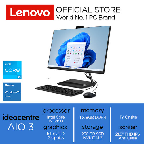 Lenovo IdeaCentre AIO 3 22IAP7 Core i3-1215U 8GB 256GB W11