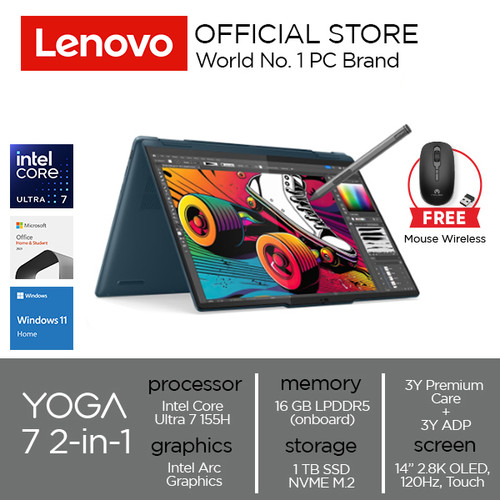 Lenovo Yoga 7 2-in-1 14IML9 Core Ultra 7 155H 16GB 1TB W11 OHS