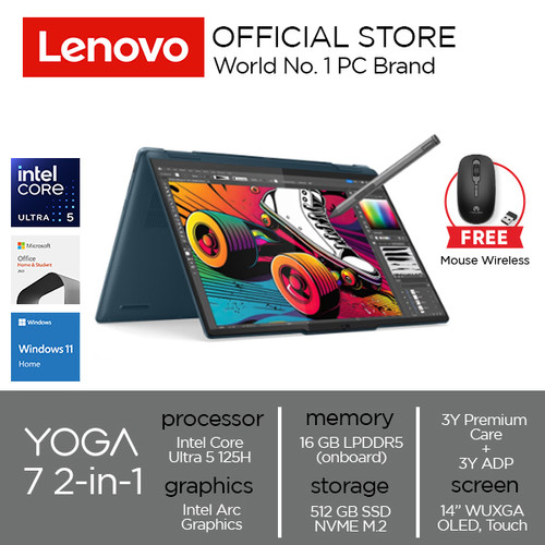 Lenovo Yoga 7 2-in-1 14IML9 Core Ultra 5 125H 16GB 512GB W11 OHS