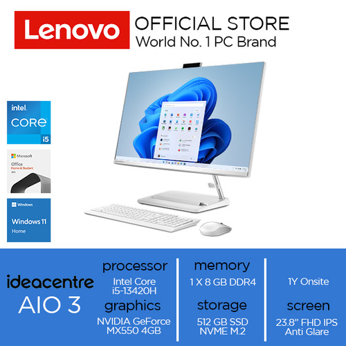 Lenovo IdeaCentre AIO 3 24IAP7 Core i5-13420H 8GB 512GB W11 OHS MX550