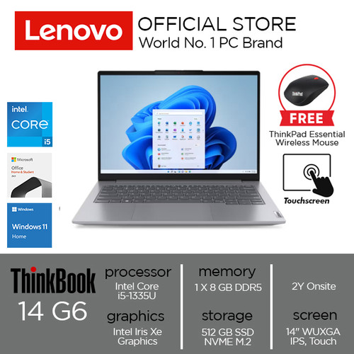 Lenovo ThinkBook 14 G6 IRL Core i5-1335U 8GB 512GB W11 OHS Touch