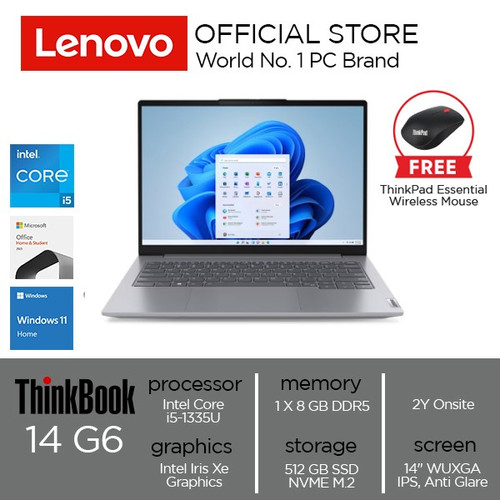 Lenovo ThinkBook 14 G6 IRL Core i5-1335U 8GB 512GB W11 OHS