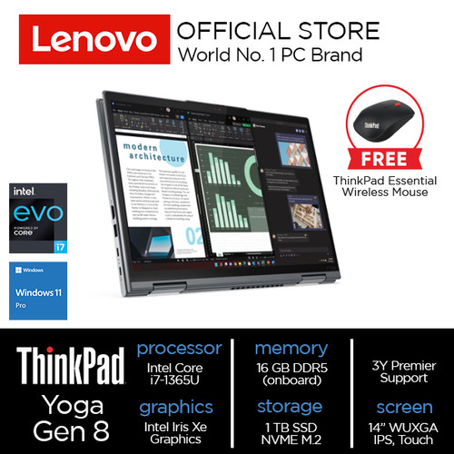 Lenovo ThinkPad X1 Yoga Gen 8 Core i7-1365U 16GB 1TB Touch