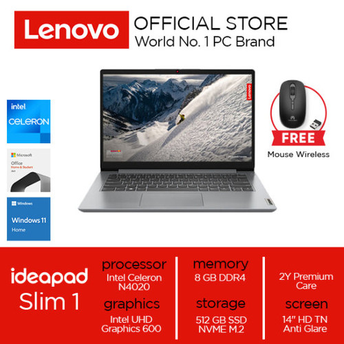 Lenovo IdeaPad Slim 1 14IGL7 Celeron N4020 8GB 512GB W11 OHS