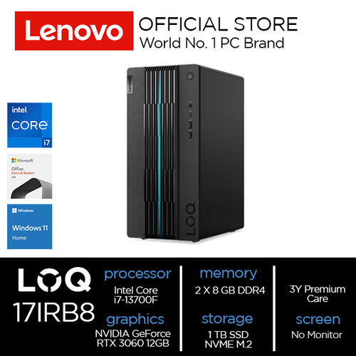 Lenovo LOQ 17IRB8 Core i7-13700F 16GB 1TB RTX 3060 12GB W11 OHS