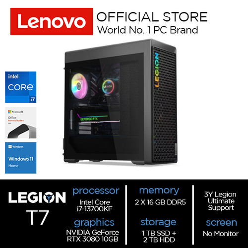 Lenovo Legion T7 34IRZ8 Core i7-13700KF 32GB 1TB + 2TB HDD RTX 3080