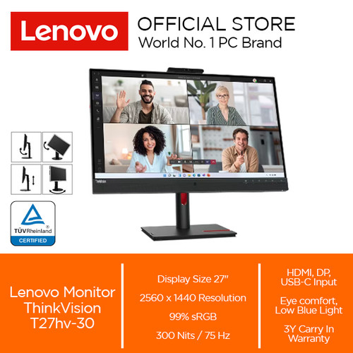 Lenovo Monitor ThinkVision T27hv-30 27" IPS 75Hz