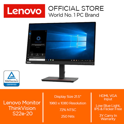 Lenovo ThinkVision S22e-20 21.5" VA 21.5"