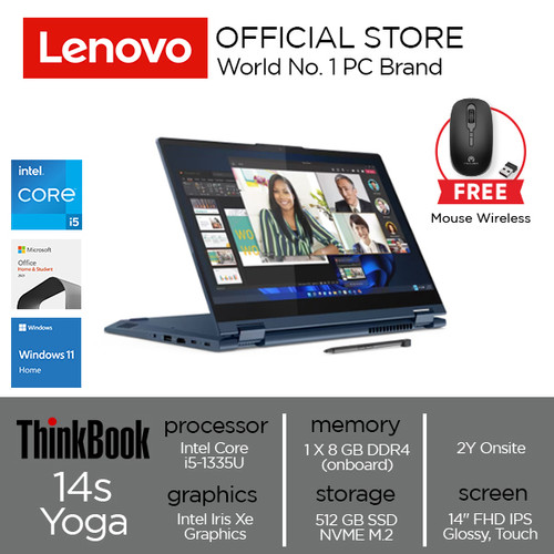 Lenovo ThinkBook 14s Yoga G3 IRU Core i5-1335U 8GB 512GB