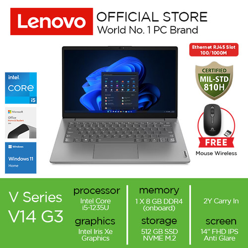 Lenovo V14 G3 IAP Core i5-1235U 8GB 512GB W11 OHS