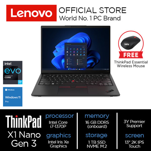 Lenovo ThinkPad X1 Nano Gen 3 Core i7-1370P 16GB 1TB Touch