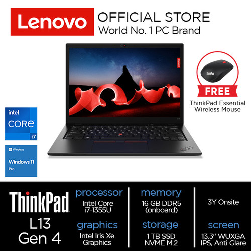 Lenovo ThinkPad L13 Gen 4 (Intel) Core i7-1355U 16GB 1TB W11Pro