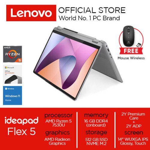 Lenovo IdeaPad Flex 5 14ABR8 Ryzen 5 7530U 16GB 512GB W11+OHS