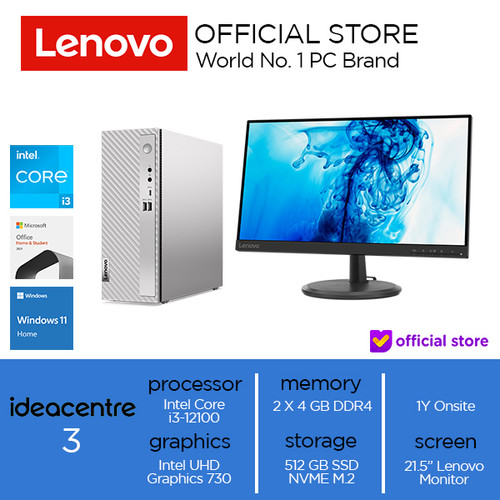 Lenovo IdeaCentre 3 07IAB7 Core i3-12100 8GB 512GB