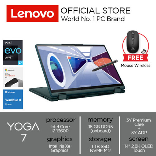 Lenovo Yoga 7 14IRL8 Core i7-1360P 16GB 1TB W11+OHS