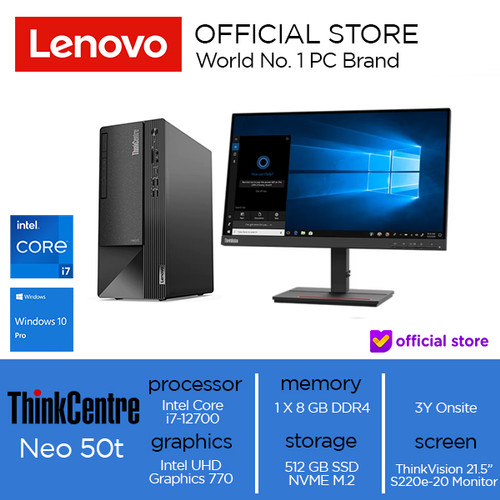 Lenovo ThinkCentre neo 50t Core i7-12700 8GB 512GB W11Pro