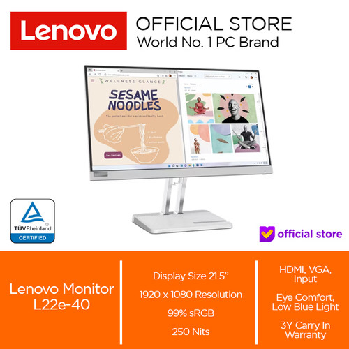 Lenovo Monitor L22e-40 21.5" VA 75 Hz