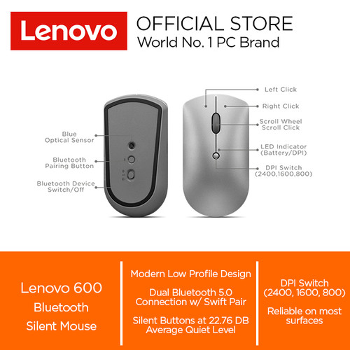 Lenovo 600 Bluetooth Silent Mouse