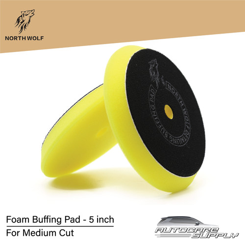 North Wolf Foam Pad 5 inch / Busa Poles Bevel Edge Kuning Medium Cut