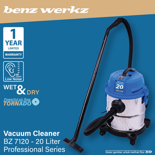 Vacuum Cleaner 20L Mesin Vakum Sedot Debu Wet & Dry BZ 7120 Benz Werkz