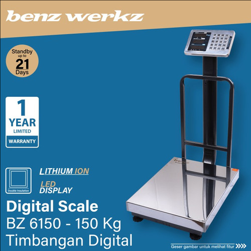 Timbangan Digital / Timbangan Duduk Expedisi Paket 150 Kg Benz Werkz