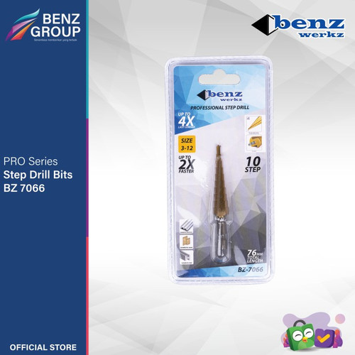 Mata Bor Pagoda Besi Kayu 10 Step 4 - 20 mm / Step Drill Benz Werkz