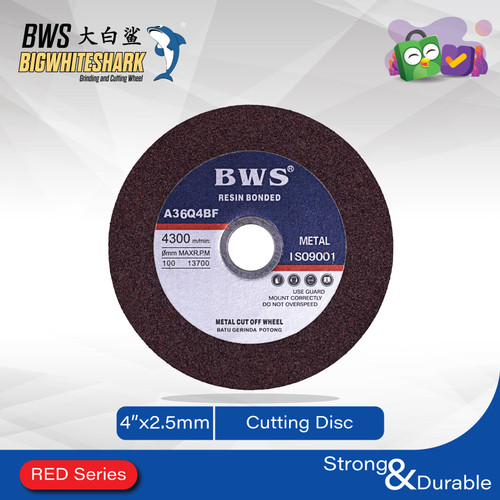 Batu Gurinda Gerinda Potong BWS 4"x2.5mm RED Series