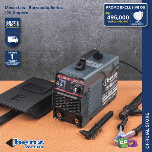 Mesin Las MMA 120A / Trafo Las / Inverter Barracuda Series Benz Werkz