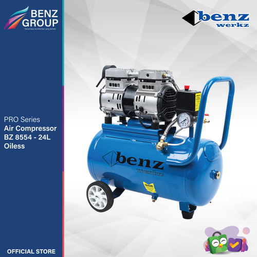 Mesin Kompresor Oiless 24L 3/4 HP / Oiless Air Compressor Benz Werkz