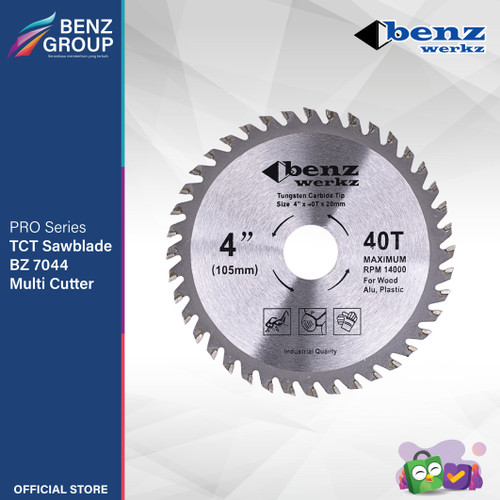 Mata Gergaji Kayu PVC Multi Cutter 4 inch 40T / Sawblade Benz Werkz