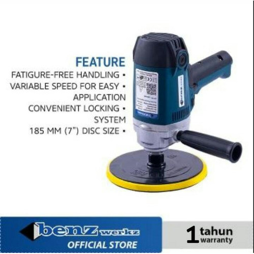 Mesin Poles Mobil 185mm 570Watt / Electric Polisher by BENZ WERKZ