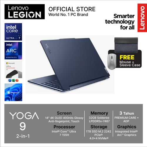 Lenovo Yoga 9 2-in-1 14IMH9 Core Ultra 7 155H 32GB 1TB W11 OHS 4K OLED