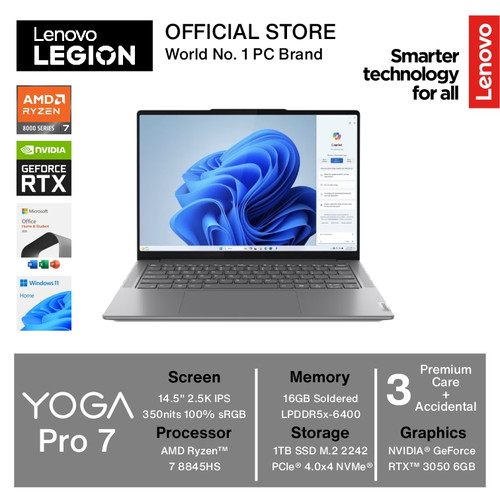 Lenovo Yoga Pro 7 14AHP9 TOUCH RYZEN 7 8845HS RTX3050 6GB 16GB 1TB W11