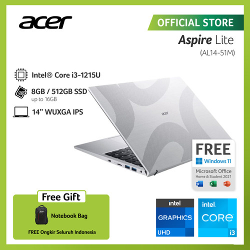 ACER ASPIRE LITE AL14-51M-31Y7 14" WUXGA I3-1215U 8GB 512GB SSD W11