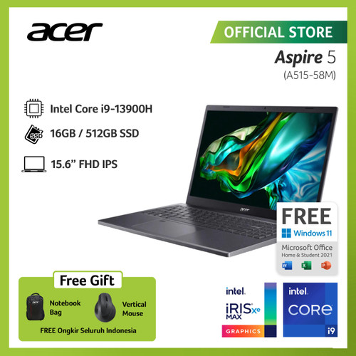 ACER LAPTOP ASPIRE 5 A515-58M-91Y5 15.6 INTEL i9-13900H 16GB 512GB W11