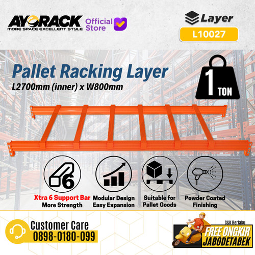 AYORACK L10027 LAYER PALLET RACKING 1 TON - AMBALAN RAK PALET 2700MM