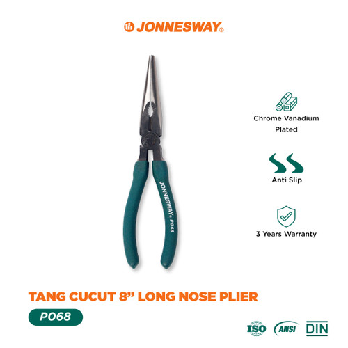 Jonnesway Tang Cucut 8" Long Nose Plier - P068